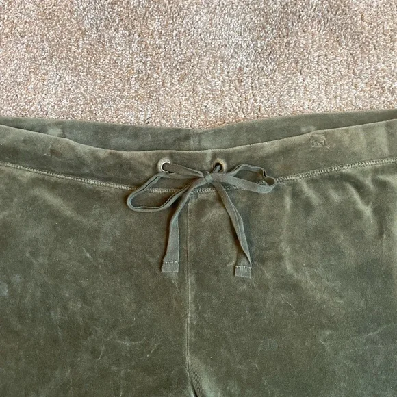 Green Velour Zip Up Hoodie and Pants Set Hoodie 3X Pants XXL Lounge Wear - Picture 8 of 16